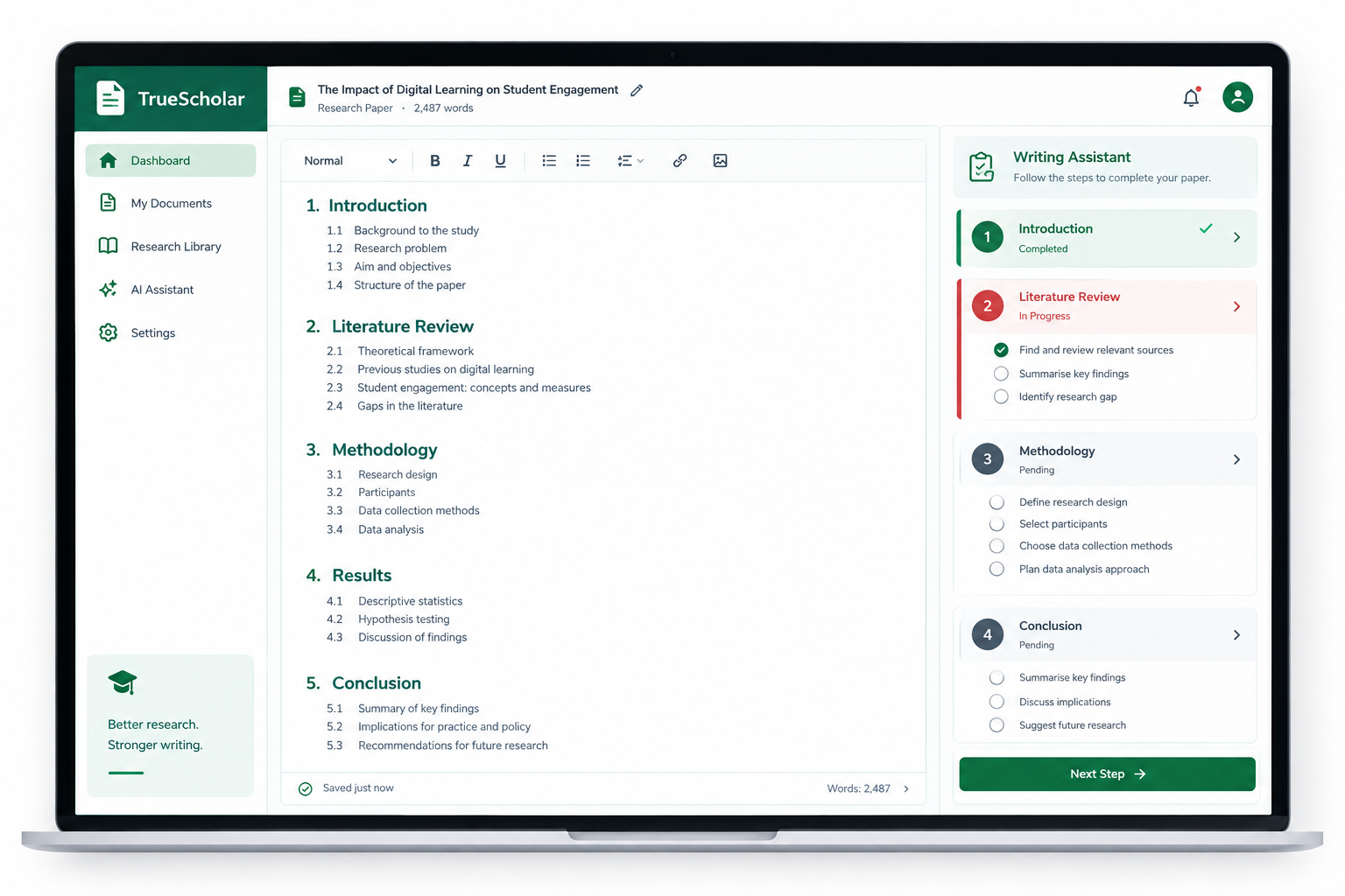 TrueScholar app preview